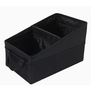 Black Foldable Trunk Organizer, Oxford Fabric, Universal SUV and Sedan Storage Box, Large Capacity Portable Luggage Organizer for Easy Car Organization