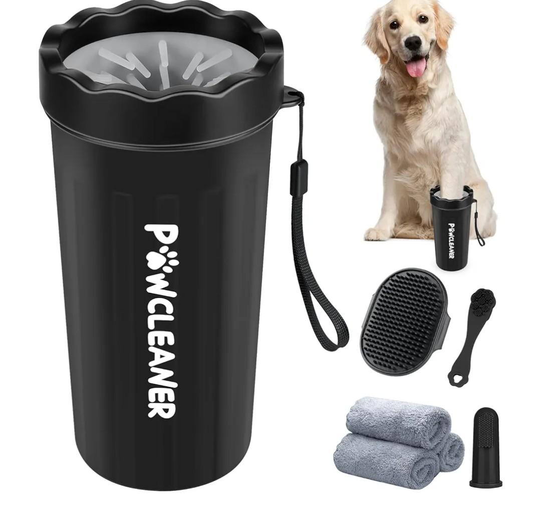 rand: Comotech
4.3
4.3 out of 5 stars
(7,901)
Professional 7 in 1 Dog Paw Cleaner for Dogs & Cats - Includes 1 Portable Paw Washer, 1 Bath Brush, 2 Dog Toothbrushes and 3 Absorbent Towels Note: Fits Paws 2.5 to 3.5 Inches Wide (Large, Black)