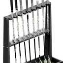 Golf Club Holder Stand,Wooden Golf Club Rack -Indoor Display Rack,Golf Club Organizer for 8 Clubs and 11 Balls Storage,Golf Rack for Storage Sports Outdoors Wall Garage