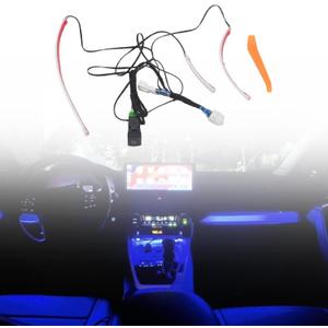 HIGH FLYING 2019-2025 for Toyota RAV4 Center Console Dashboard LED Light Strip with On+Off Switch 3pcs Car Interior Accessories (Blue)