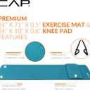 CAP Barbell 1/2-Inch High Density Exercise Yoga Mat with Strap | Multiple Options