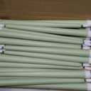 Macarrie 24 Packs Flameless Taper Candles Battery Operated Fake 11 Inch Long Candlelight LED Flameless Candlesticks Flickering Tapered for Spring Summer Wedding(Light Green)