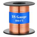 Therwen 100ft 18 Gauge Copper Wire for Gardening, Electroculture, Bonsai, Jewelry Making Beading DIY Craft Pure Bare Copper Wire Spool