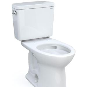 TOTO Drake Two-Piece Elongated 1.6 GPF TORNADO FLUSH Toilet with CEFIONTECT, Cotton White - CST776CSG#01