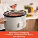 bella 6.0 Qt Programmable Slow Cooker, Ceramic Nonstick Coating, Adjustable Temperature & Cooking Times, Dishwasher Safe Stoneware Pot & Tempered Glass Lid, Tangle Free Cord Wrap, Oatmilk