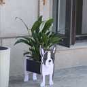 Gochoi Boston Terrier Gifts for Women, Boston Terrier Dog Planter Plant Pot, Dog Flower Pots for Outdoor Garden Decoration, Boston Terrier Plant Container Holder Office Home Decor Small Boston Terrier