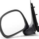 For Ford F-150 1997 98 99 00 01 2002 Door Mirror Driver Side | Manual | Rectangular | Black | Pickup | Replacement For 1L3Z 17683 GAA | FO1320132