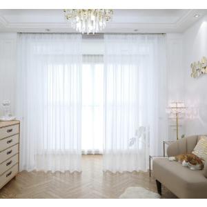 Curtains Set 2pcs Long Living Room Window Drapes Semi Sheer Easy Install Light Filtering 52x80"