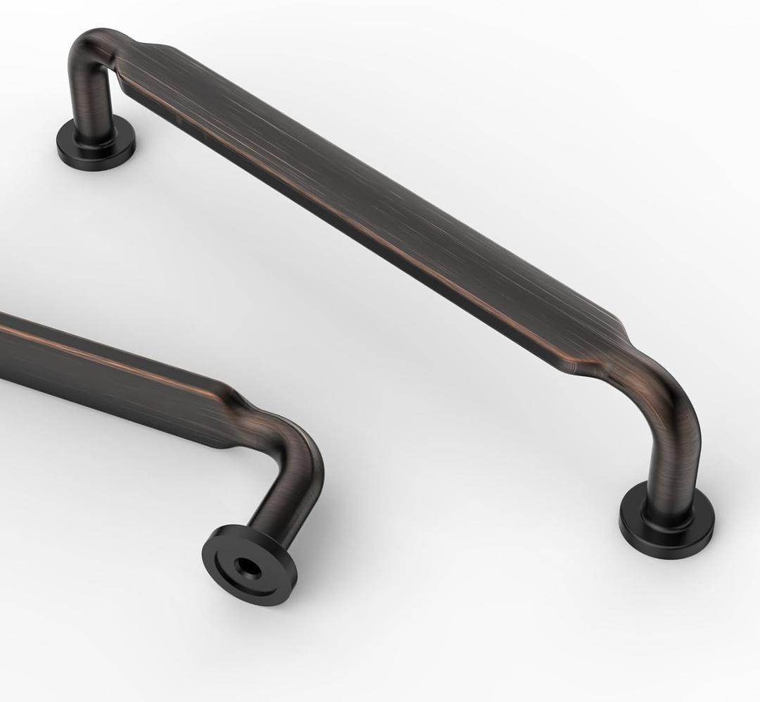 Asidrama 10 Pack 5 Inch(128mm) Oil Rubbed Bronze Kitchen Cabinet Handles, Cabinet Pulls Kitchen Cabinet Hardware for Cupboard Drawer Pulls