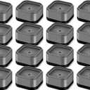Ecally 16 Pack Furniture Risers Adjustable Bed Risers Desk Leg Risers 1.38" Stackable Heavy Duty Bed Lifts Risers Square Bed Raising Blocks for Mattress Table Leg Desk Chair Couch Sofa Dorm (Gray)