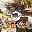 Double Folding Loveseat Camp Chair for Adults - 46.5 in Low-Profile Outdoor Camping Couch with Cup Holders, Two People Heavy Duty Folding Couch, Portable Loveseat for Camping, Patio, Lawn, and Picnic