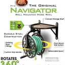 Liberty Garden 710 Navigator Rotating Garden Hose Reel, Holds 125-Feet of 5/8-Inch Hose - Bronze