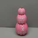 3 Pcs Breast Cancer Awareness Decoration,Artificial Pumpkins for Breast Cancer Awareness Campaigns,Pink Ribbon Pumpkin Decor for Fall Halloween Table Decoration