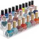 MineSign Nail Polish Holder Organizer Clear Acrylic Nail Polish Tray Fingernail Polish Display case 3 layers Essential Oils Holder Makeup Organizer