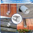 Boltigen PVC Termination Mesh Screen Vent Covers, Stainless Steel Gutter Guard Filter, Conical Exhaust Pipe Cover Strainer, Multihole Cap for 1.64in-1.98in ID Roof Vent and Furnace
