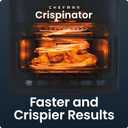 Chefman Crispinator Air Fryer 6-in-1 with 8 Qt capacity, 450F Max Temp with TurboFry Pro Technology for Fast and Even Results, Viewing Window, Nonstick Ceramic Basket
