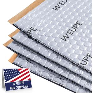 Sound Deadening Mat for Cars, 50 mil 10 sqft, Butyl Automotive Sound Deadener, Noise Insulation Dampening Material for Car Trunk, Speaker, Door, Floor and Ceiling, Silver