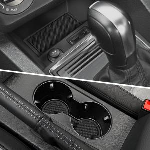 Auovo Protector Mats for Volkswagen Jetta Accessories 2013-2018 Custom Fit Door Compartment Liners Cup Holder Console Liners Anti Dust Mat Pads Car Interior(10pcs/Set)(Black)