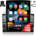 WENMENGDE 9.7inch 2+32GB IPS Vertical Screen Android Car Radio Audio Video Stereo Player for Double Din Raido Model with CarPlay Android Auto WiFi BT MirrorLink Split Screen PIP GPS Navigation