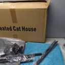 Heated Outdoor Cat House for Winter, 100% Waterproof XXL Shelter (29"x17"x21") with Escape Door & Heating Pad, Insulated for Feral Cats & Small Dogs