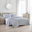 Stone Cottage - Twin Quilt Set, Reversible Cotton Bedding with Matching Sham, Ideal Bedding Set (Willow Way Indigo, Twin)