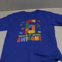 Kids 6 Year Old Birthday Boy Being Awesome Building Bricks 6th T-Shirt (Black)