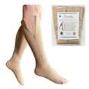 Presadee Closed Toe 30-40 mmHg Extra Firm Zipper Compression Leg Swelling Socks (Nude, 0)