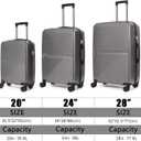 Luggage Set 2 Pieces -Suitcase Set - Luggage with Wheels - Check-in Luggage - PC + ABS Durable Suitcase Rotating Silent Wheels 3-Piece 28 Mint Green (grey)