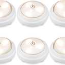 BIGMONAT Push LED Tap Lights, Battery Operated Wireless Stick On Touch Lights, Mini Night Under Cabinet and Counter Light for Closet, Kitchen, Bedroom (White, 6 Pack)