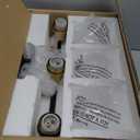 Indoi 3Light Bathroom Light Fixtures, Black and Gold Bathroom Lights Over Mirror with Clear Glass Globe Shade, Vanity Lights for Bathroom Kitchen Living Room Hallway Cabinet Bedroom Porch