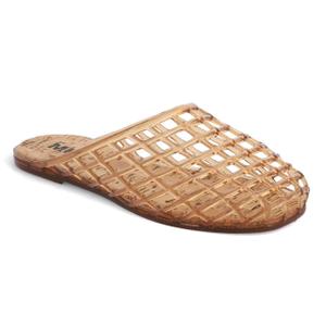 MIA Women's Darby Flat Jelly Sandal, Tan, Size 9