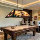 4-Light Vintage Pool Table Light Fixture, Tiffany Pool Table Lights Hanging Over 7'-8' Pool Table, 43" Billiard Table Lighting, Farmhouse Chandelier for Game Room, Man Cave, Basement, Bar, 43.3"