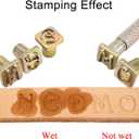 Yoption 37 Pieces Leather Stamping Tool Set, 26 Letters Alphabet & 10 Numbers Stamps Steel Punch Tool 9mm + 1 Stamping Handle for Leather Craft