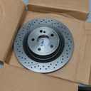 Brembo 09.A326.11 UV Coated Pillar Vented drilled + Slotted Rear Brake Rotor MERCEDES-BENZ OE# A2044230412