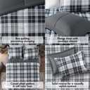 Madison Park Parkston Plaid Full Queen Comforter Set, 3 Piece Black/White