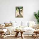 Framed Jesus With Children Wall Art, Christian Jesus Teaching Kids Wall Decor Paintings, Religious Bible Canvas Print Pictures for Nursery Kids Room Prayer Room Home Decor Wood 16x24in