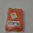 TARAN LIVING Sheer Crinkle Curtain Panel Set of 2, 100% Natural Washable Cotton Window Treatment Rod Pocket Curtain Panels for Kitchen, Bedroom and Living Room - Orange, Window - 42"x63"