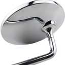 4'' Motorcycle Rearview Mirror Round Aluminum Alloy Reversing Mirrors 8mm10mm for Motorcycle Scooter Electric bike (Silver)