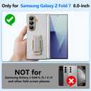 OATSBASF for Samsung Galaxy Z Fold 7 Phone Case, with 360 Rotatable Kickstand & Magnetic Wristband, Secure Grip, Shockproof Protective Back Cover (Silver - Single Back Cover)
