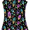 Idgreatim 2-10 Years Gymnastics Leotards for Girls Sparkly Biketards Unitards Athletic Tumbling Outfit (Neon Ice Cream)