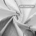 QiyI Small Stall Shower Curtain 36 x 72, Narrow Half Watercolor Floral Bath Curtain, 3D Embossed Grey Pink Flower Cloth Bathroom Curtain, Waterproof Fabric White Shower Curtain Set with Hooks (Graphite Gray)