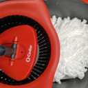 O-Cedar EasyWring Microfiber Spin Mop & Bucket Floor Cleaning System + 2 Extra Refills, Red/Gray