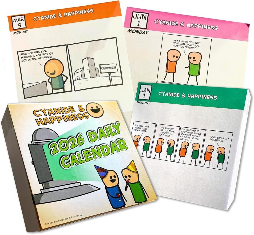 Cyanide & Happiness 2026 Desk Calendar by Explosm  Funny Office Humor Daily Calendar