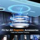 SPIDERCASE Magnetic for iPhone 16 Plus Case,with 2 Pcs [Tempered Glass Screen Protector] Translucent Shockproof Protective Phone Case Home Button Stickers for iPhone 16 Plus 6.7'',Light Blue