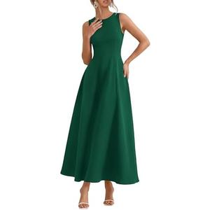 PRETTYGARDEN Women's Maxi Dress Summer Wedding Guest 2026 Spring A Line Long Tank Flowy Modest Sleeveless Cocktail Dresses Size XL