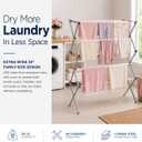 Honey-Can-Do Oversized Clothes Drying Rack, 35" Wide, 50 lb, Grey