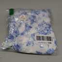 WDIRARA Women's Floral Print Ruched Cami Dress Spaghetti Strap Ruffle Hem Mesh Mini Dress, Small White And Purple