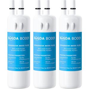 BOGDA W10295370A Water Filter Replacement Fit for EDR1RXD1, WHR1RXD1, Filter 1, W10295370, KAD1RXD1, P8RFWB2L, P8WB2L, P4RFWB, P5WB2L, 46-9081, 46-9930 Compatible with Whirl-pool Ken-more (3 Filters)