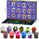 Slime Advent Calendar for Teen Girls, 24 Days Christmas Countdown with Cute Slime Kit, Xmas Stocking Stuffer Holiday Gifts for Kids Boys Toddlers