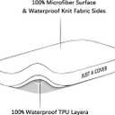 Bassinet Mattress Pad Cover, Fits 20 x 32 Dream On Me Lotus, AMKE Baby Bassinet and QUTANIX Beside Sleeper, 2 Pack, Ultra Soft Waterproof Breathable, White and Grey